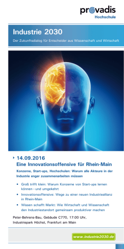 Industrie 2030 - Provadis Hochschule