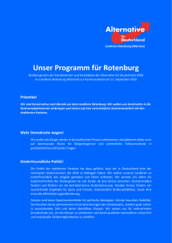 Unser Programm für Rotenburg