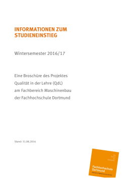 informationen zum studieneinstieg