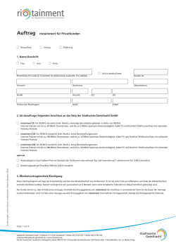 Auftrag - bei Ihren Stadtwerken Geesthacht