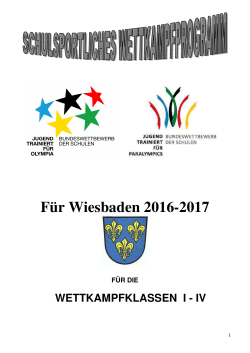Schulsportliches Wettkampfprogramm 2016/2017 (PDF