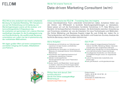 Data-driven Marketing Consultant (w/m)