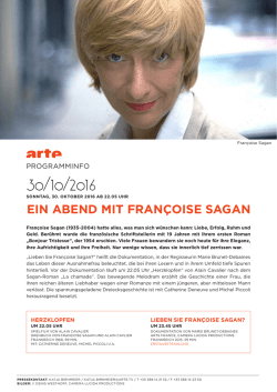 ein abend mit fran&ccedil;oise sagan - Presse