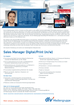 Sales Manager Digital/Print (m/w)