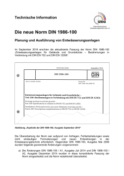 Die neue Norm DIN 1986-100
