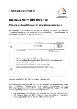 Die neue Norm DIN 1986-100