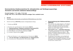 Muster für das Kommentierte Inhaltsverzeichnis