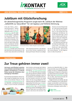 AOK Rheinland/Hamburg - inKONTAKT der Selbsthilfe Newsletter