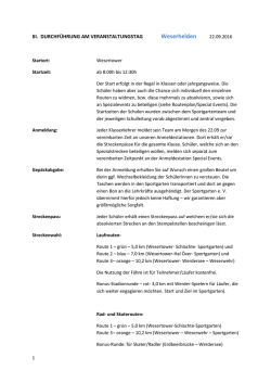 II. Durchf&uuml;hrung Weserhelden