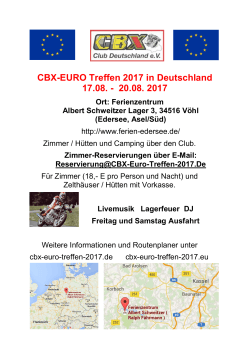 CBX-EURO Treffen 2017 in Deutschland 17.08.