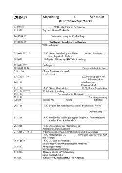 Jahresplan 2016/201