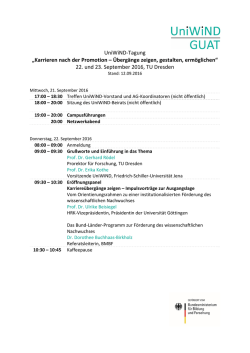 Programm - UniWiND