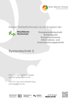 Systemtechnik 2 - Ruhr Master School