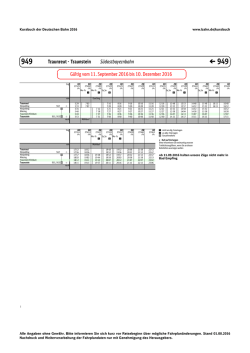 Traunreut - Traunstein Südostbayernbahn Gültig vom 11