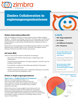 Zimbra Collaboration in regierungsorganisationen