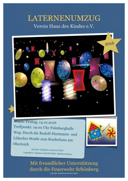 Laternenumzug VHDK 2014 - Verein Haus des Kindes eV