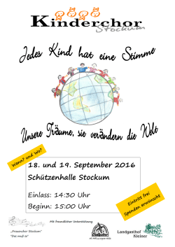 18. und 19. September 2016 Schützenhalle Stockum