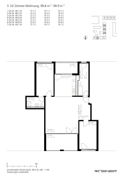 3 1/2 Zimmer-Wohnung, 99.8 m - 99.9 m