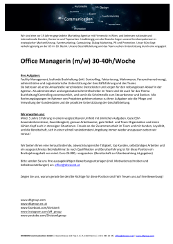 PDF Office ManagerIn gesucht