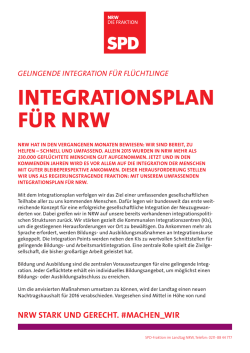 integrationsplan f&uuml;r nrw