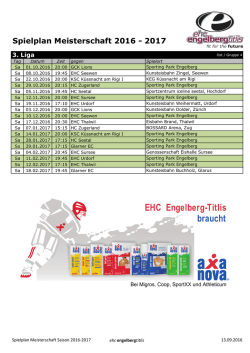 EHC Engelberg-Titlis braucht