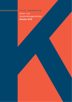 Kultur- und Veranstaltungskalender Oktober 2016