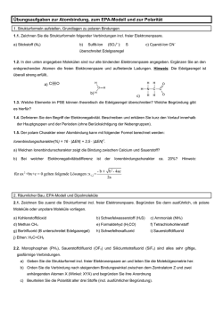 &Uuml;bungsaufgaben zur Atombindung, zum EPA