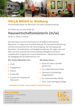Hauswirtschaftsmeisterin (m/w)