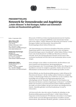 Netzwerk für Demenzkranke und Angehörige - SPD