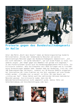 Proteste gegen das Bundesteilhabegesetz in Halle