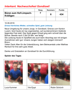 Interkant. Nachwuchsfest Gondiswil