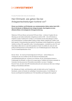 Herr Ehrhardt, wie gehen Sie bei