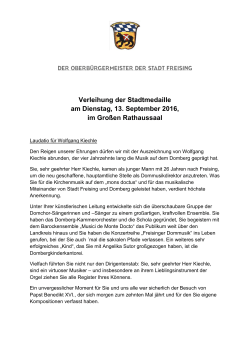 OB Urkunde - Stadt Freising