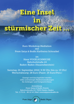 Eine Insel in st&uuml;rmischer Zeit