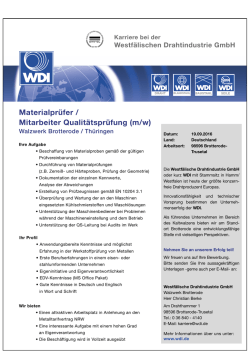 Infos hier... - WDI Westf&auml;lische Drahtindustrie