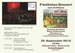 Festliches Konzert - Heimatverein Immekeppel eV