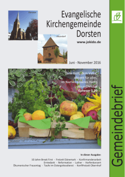 Gemeindebrief - Ev. Kirchengemeinde Dorsten