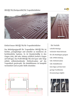 IROC&reg; TR3 (Dachparallel) f&uuml;r Trapezblechd&auml;cher Einfach besser