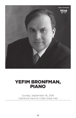YEFIM BRONFMAN, PIANO