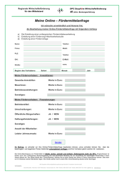 Einfache ONLINE &ndash; F&ouml;rdermittelbeantragung