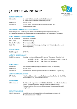 jahresplan 2016/17 - Privatschule A bis Z