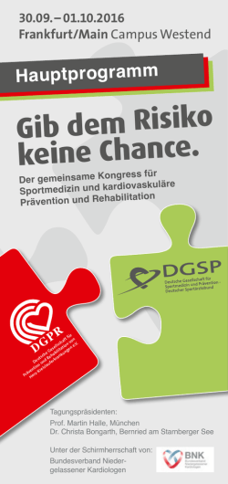 Hauptprogramm - Gib dem Risiko keine Chance