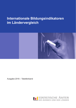 Internationale Bildungsindikatoren im Ländervergleich 2016
