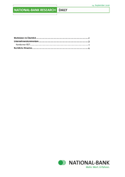 Research aktuell vom 14.09.2016 - National-Bank