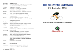 25. September 2016 - RV Dudenhofen 1908 eV