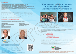 Entspannungs- und Achtsamkeitspädagogik für Lehrer