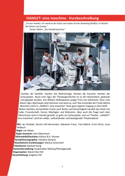 HAMLET: eine maschine - Kurzbeschreibung