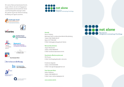 Infoflyer zum Netzwerk "not alone"
