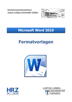 Formatvorlagen in Word 2010