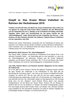 Pressetxt Grazer Herbstmesse 2016 Grazer Wiesn Volksfest pdf